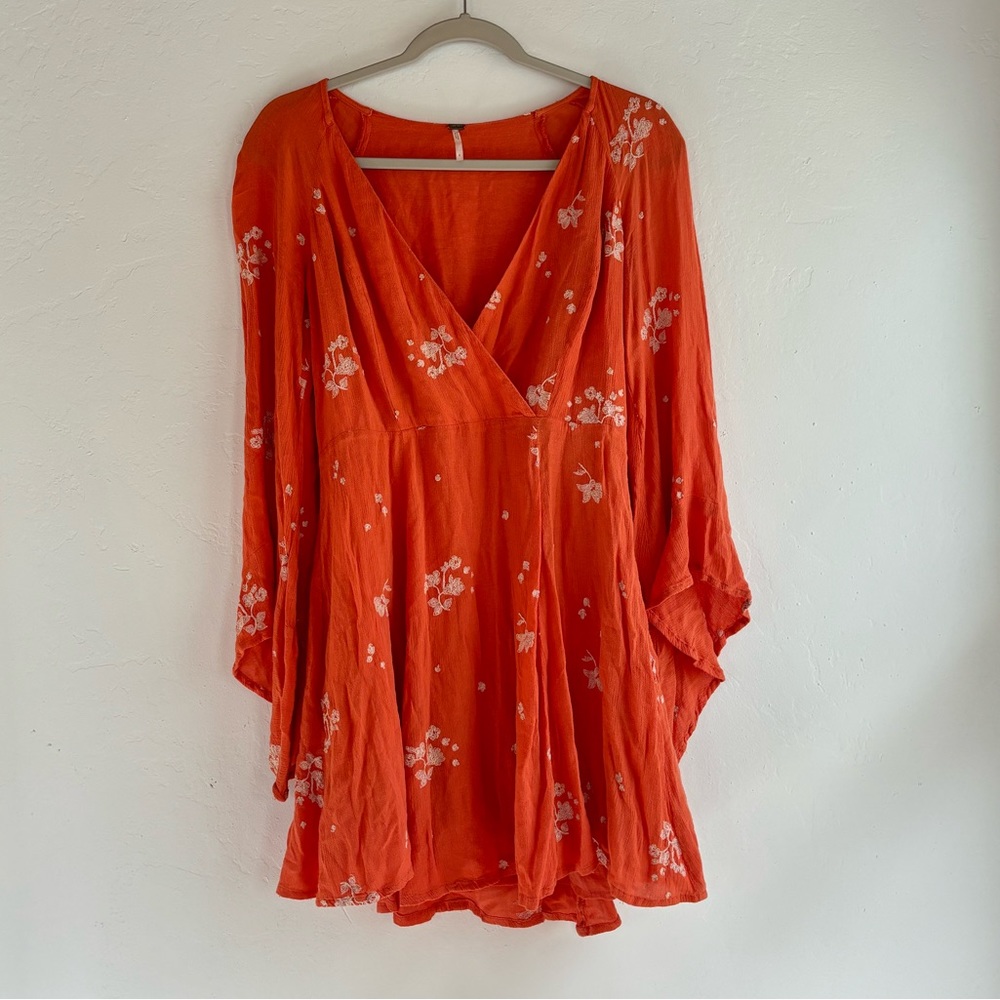 Free People embroidered mini dress